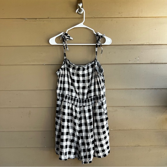 Torrid Challis Tie Straps Romper - Size 1X Gingham Summer Beach Vacation - Picture 2 of 10
